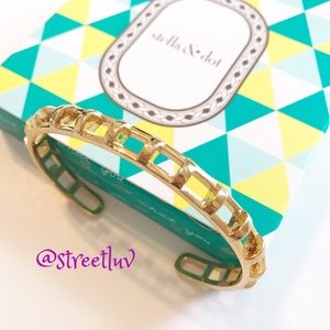 stella & dot ~ gold cage cuff bracelet